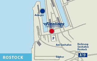 Anfahrtskizze Rostocker Überseehafen